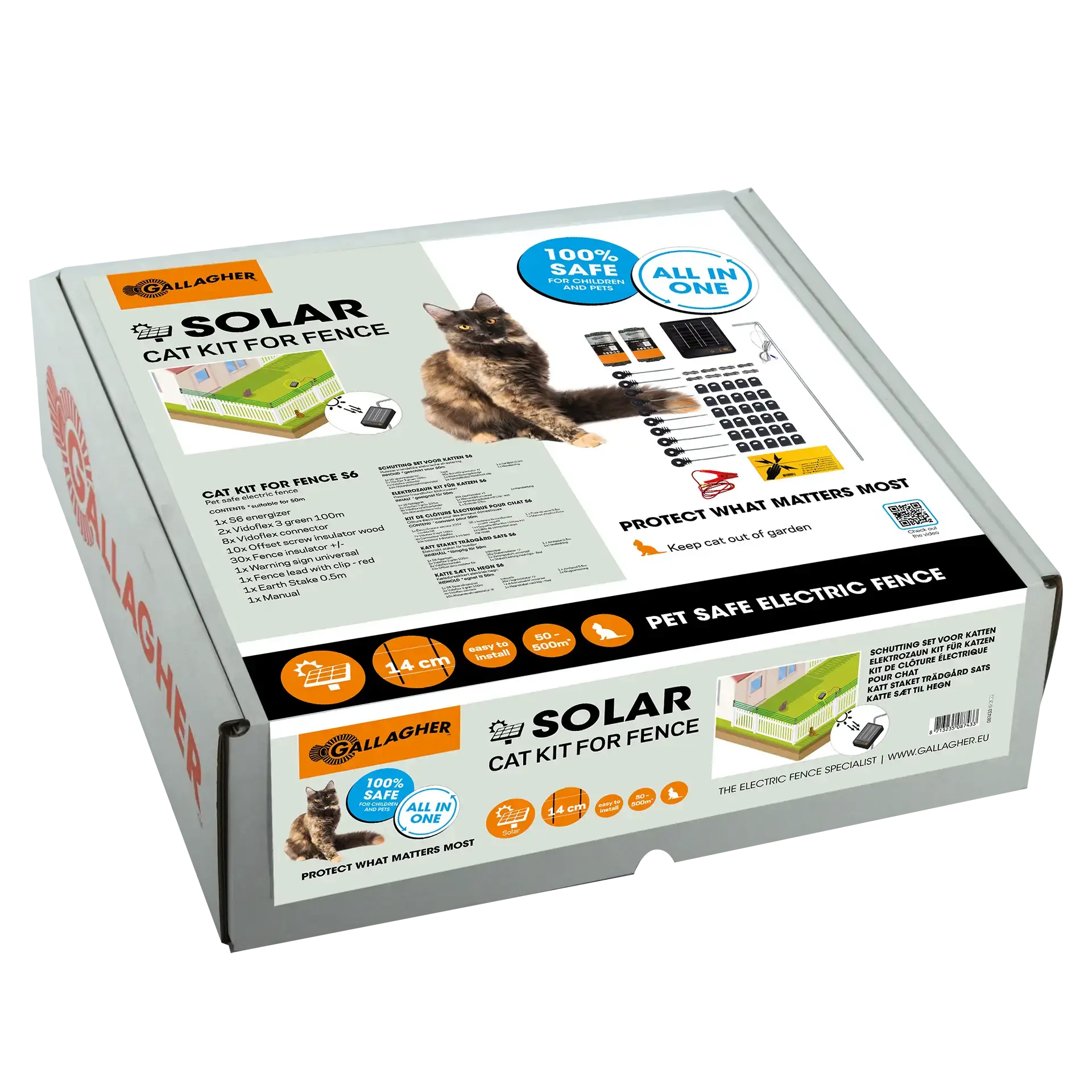 Schutting set voor katten S6 Solar