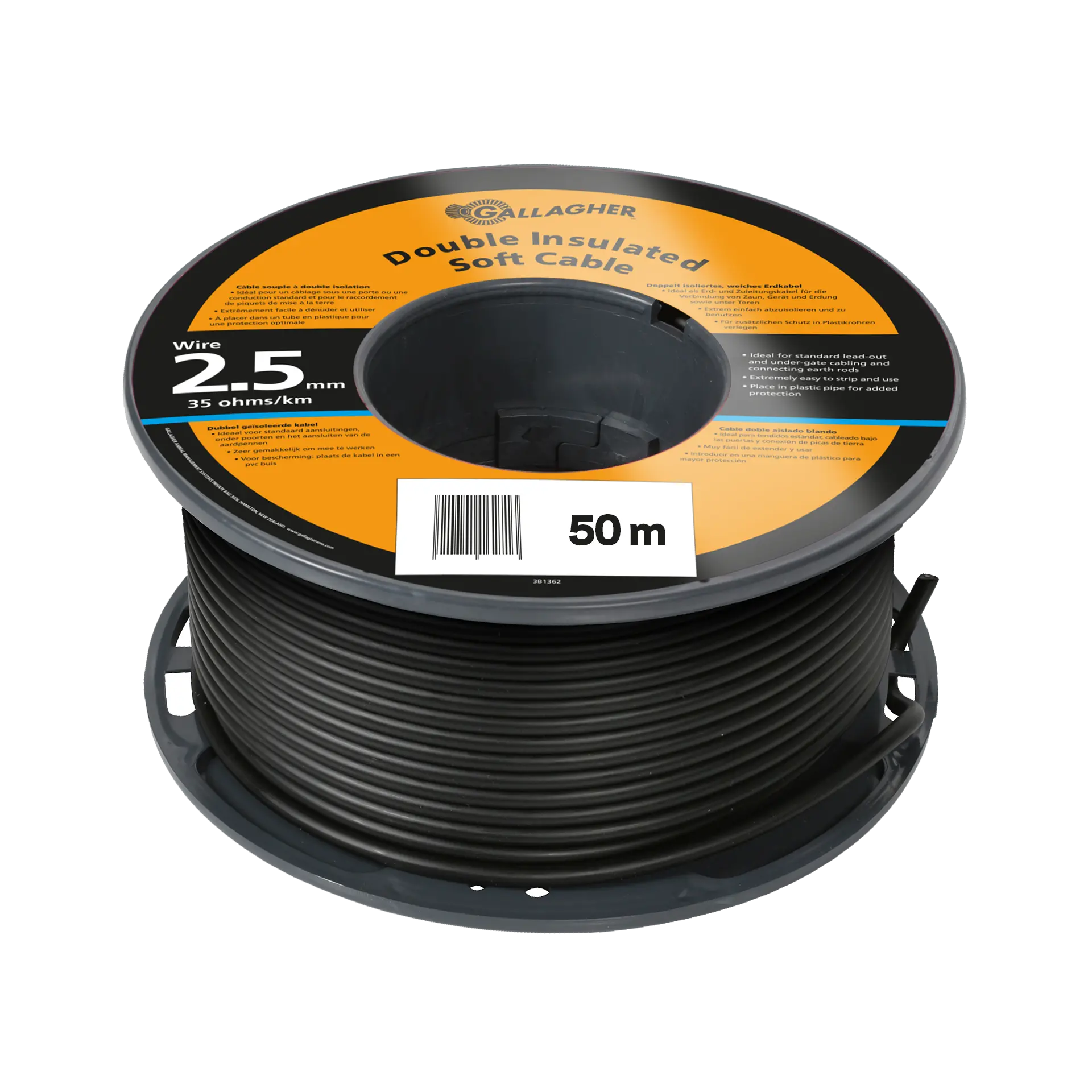 Câble de terre ø2,5mm (50 mètre) - 35 Ohm/1km