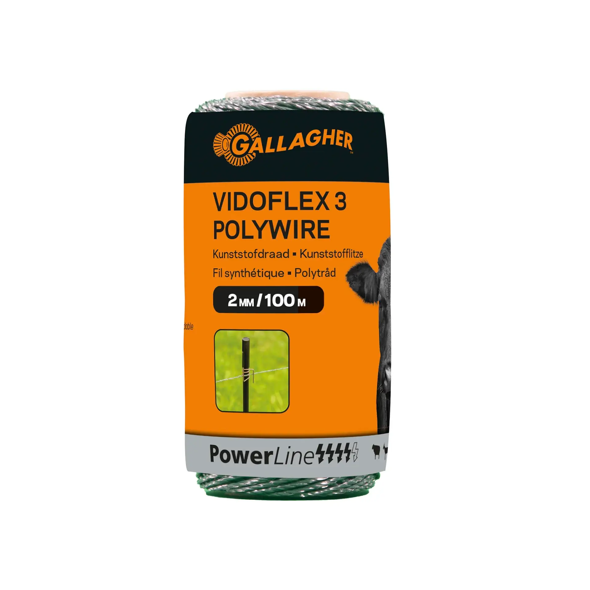 Vidoflex 3 Powerline (grön, 100m)