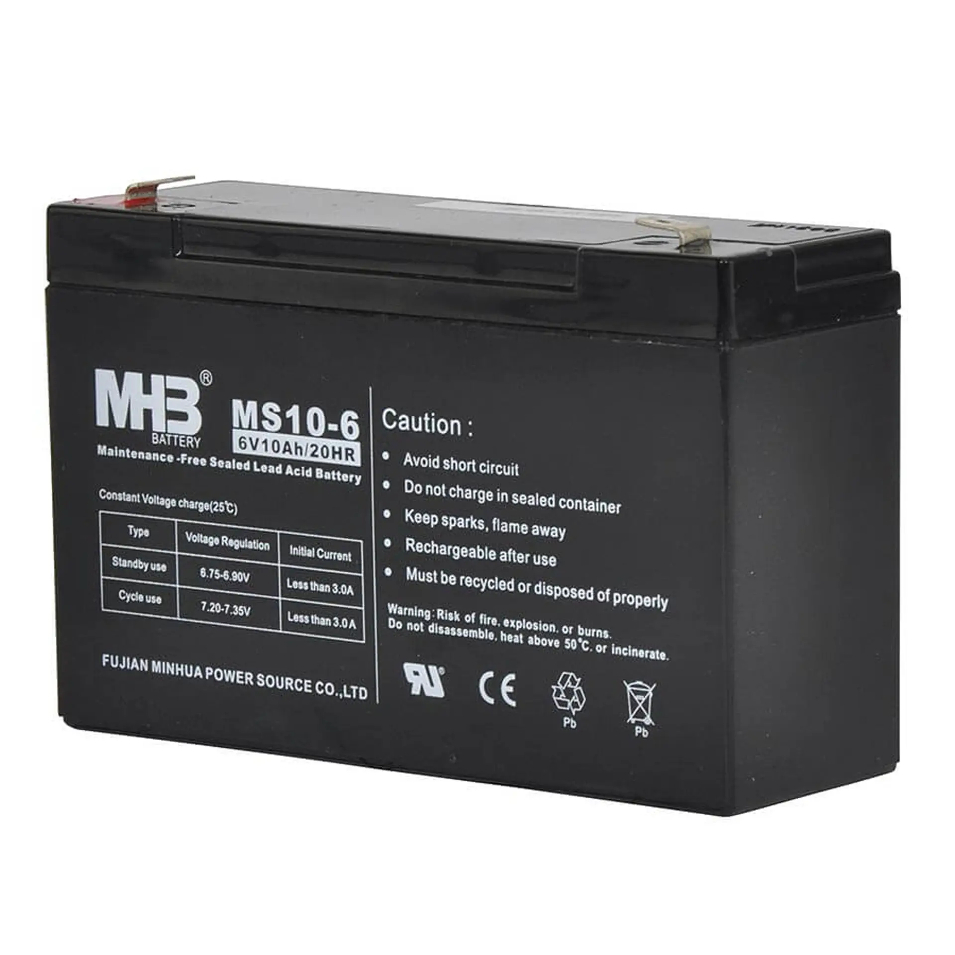 Batterie 6 V, 10 Ah pour S40