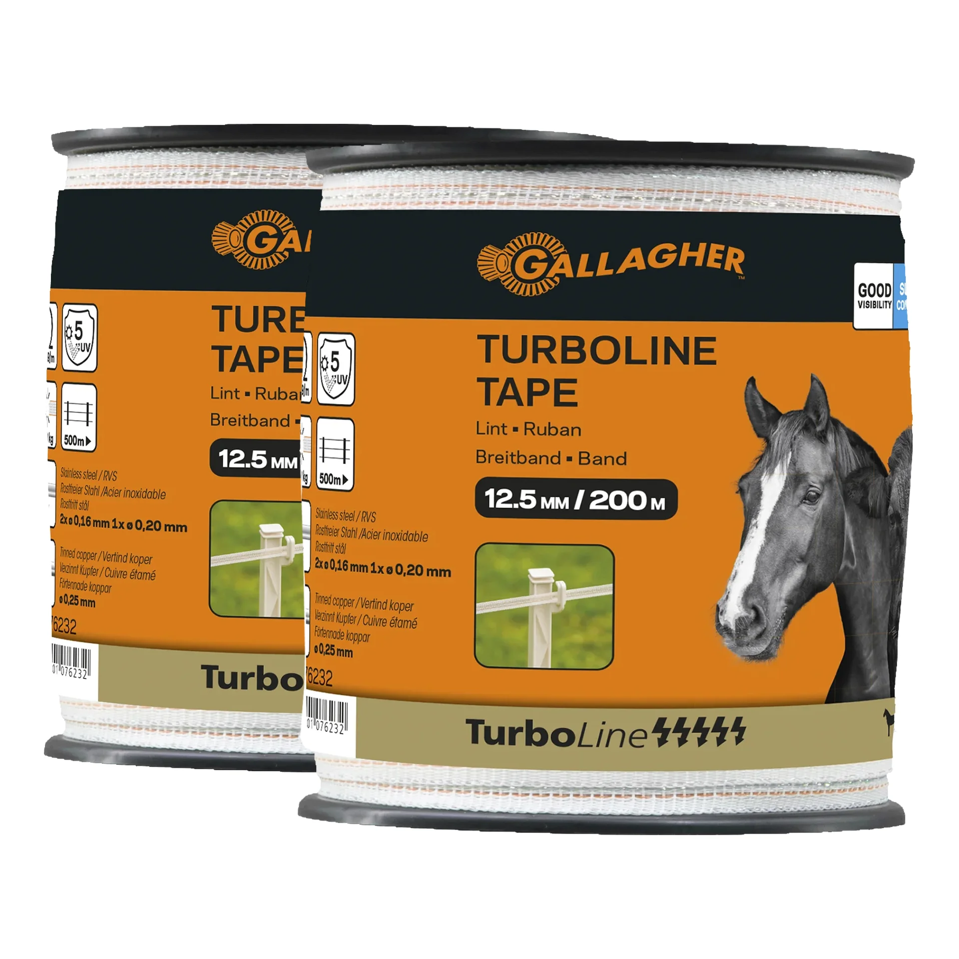 Duopack TurboLine tape 12,5mm white 2x200m