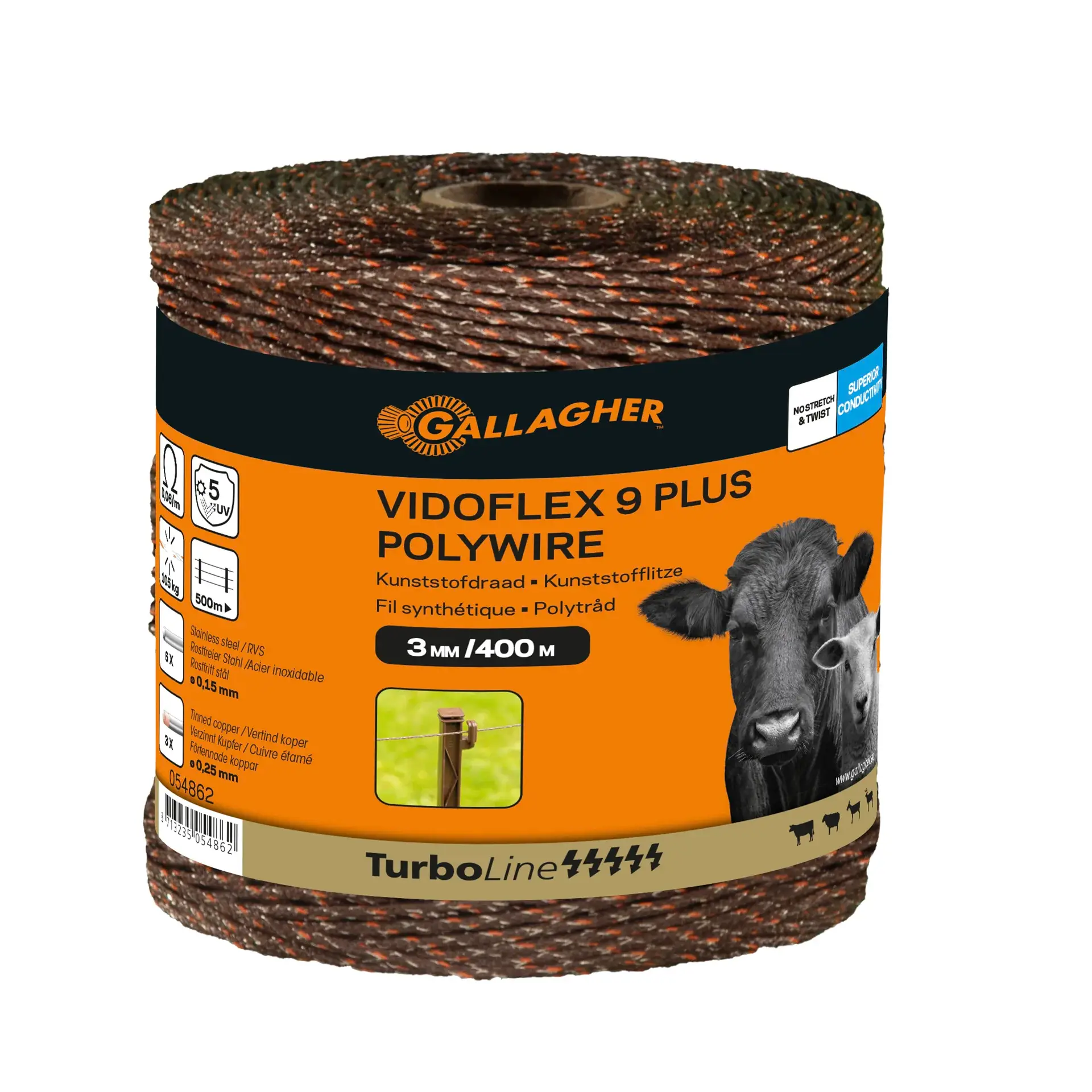 Vidoflex 9 TurboLine Plus (terra, 400 mètre)