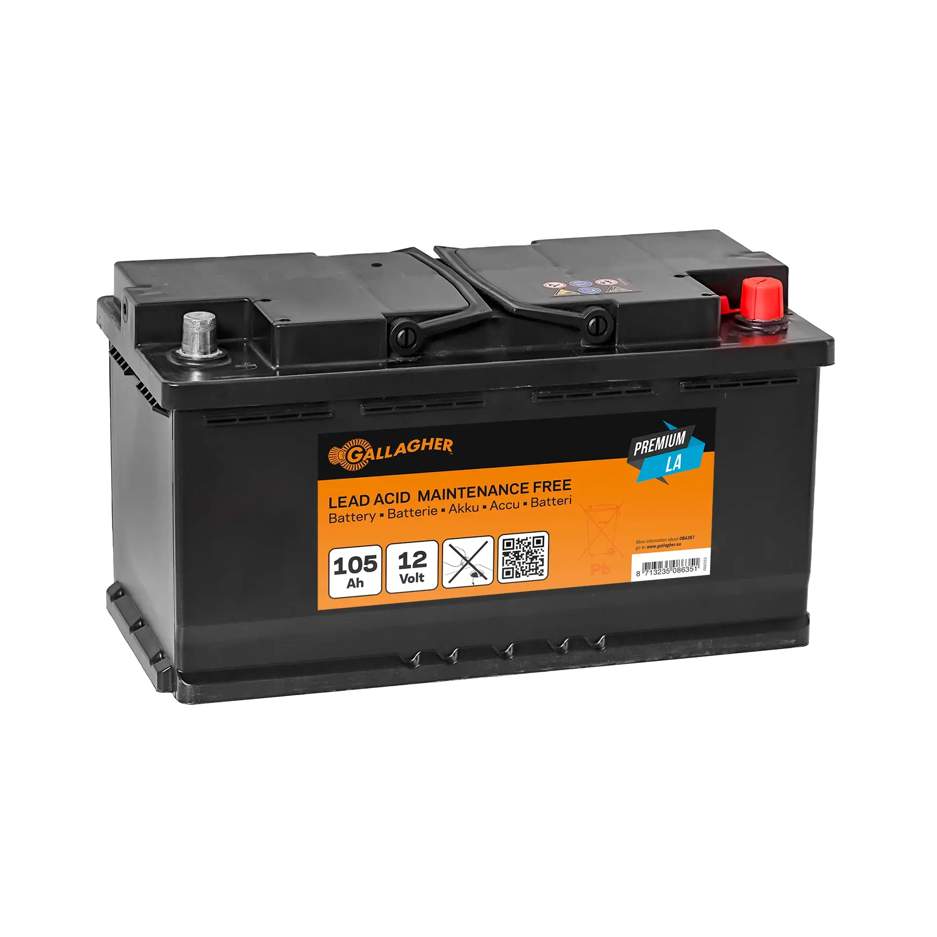 Battery 12V/105Ah Premium LA - 353x175x190