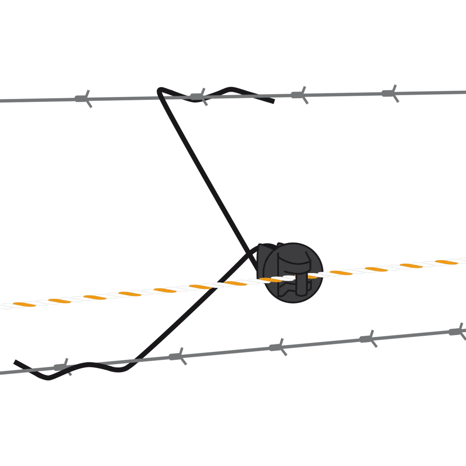 Abstand-Isolator schwarz (25 Stück)