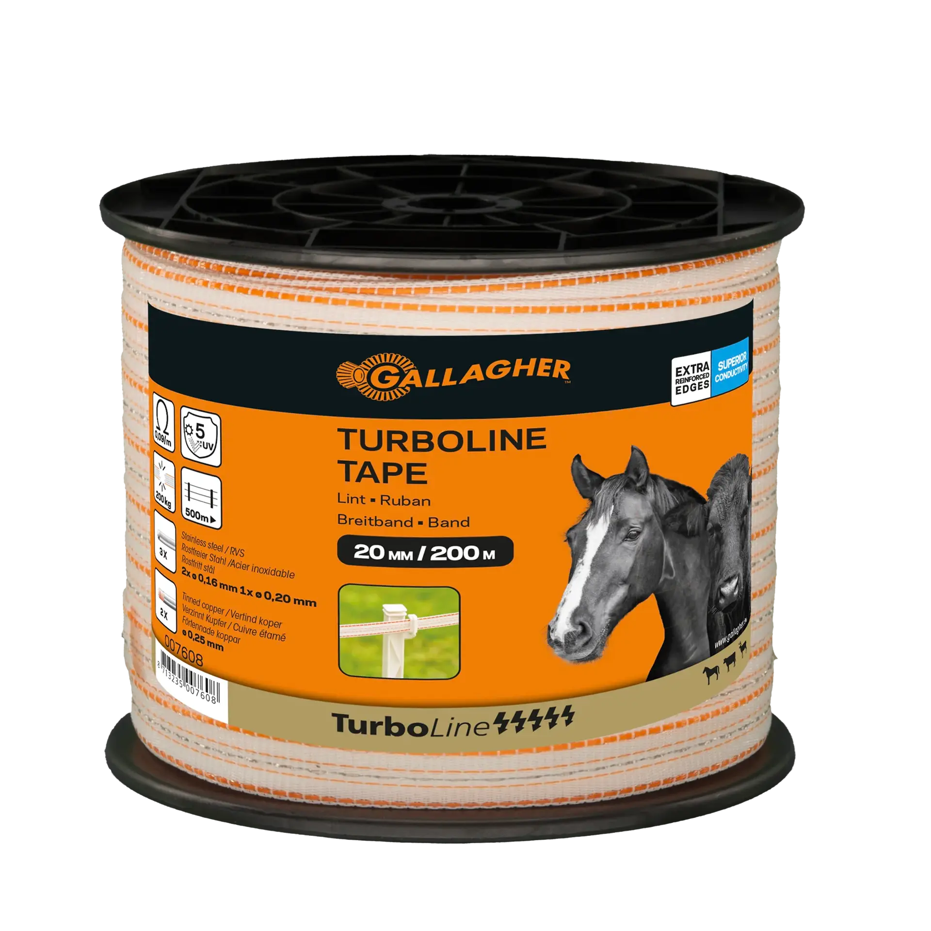 TurboLine lint 20mm  (wit, 200 meter)