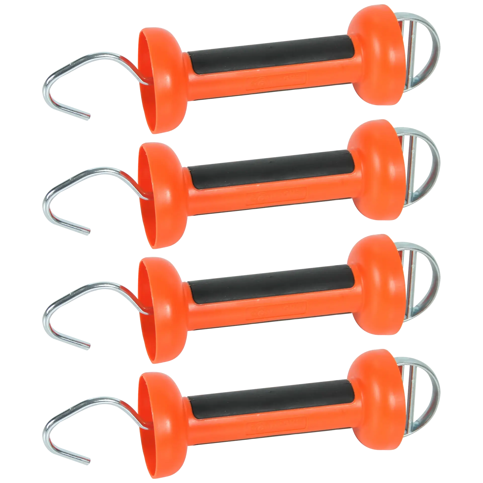 Poignée bi-matière orange ruban (4 pcs)