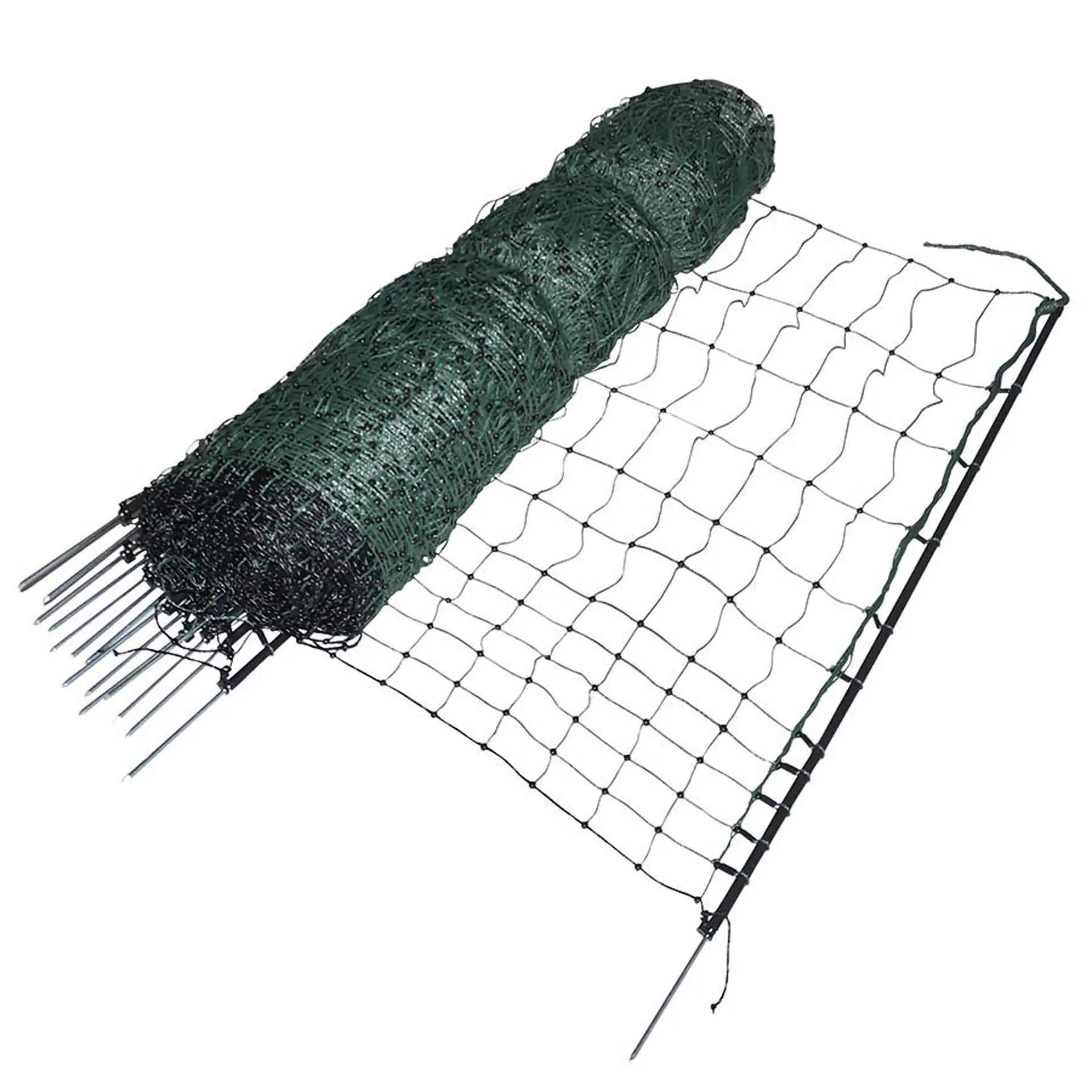 Hühnernetz, Einfacher Erdstab, 112cm, 50m